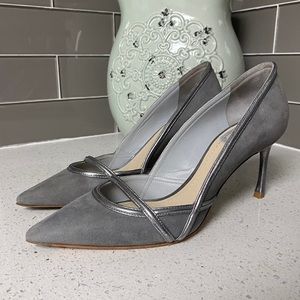 Authentic Christian Dior Grey Suede Heels size 38